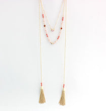 Load image into Gallery viewer, Double Tassel Necklace