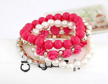 Load image into Gallery viewer, Layered Rose Bracelets