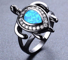 Load image into Gallery viewer, Fire Opal Turtle Ring