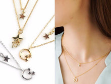 Load image into Gallery viewer, Juniper Moon &amp; Star Necklace