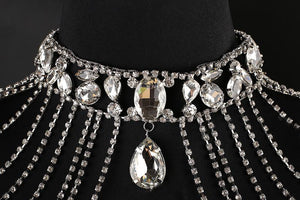 Crystal and Pearl Shoulder Chains