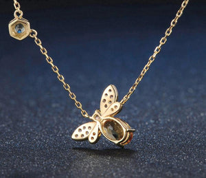 Citrine Bee Necklace