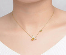 Load image into Gallery viewer, Citrine Bee Necklace