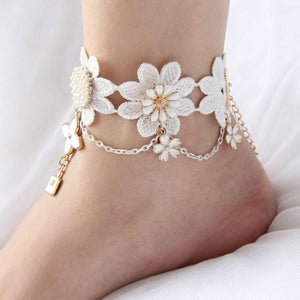 Lace Floral Anklet