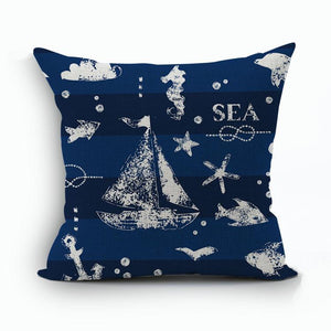 Sea Side Throw Pillow Covers