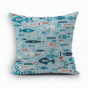 Sea Side Throw Pillow Covers