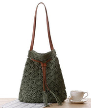 Load image into Gallery viewer, Straw Hobo Bag