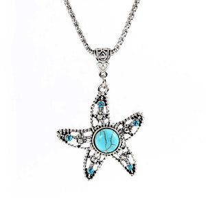 Turquoise Starfish Necklace