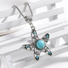 Load image into Gallery viewer, Turquoise Starfish Necklace