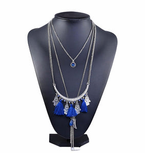 Pacific Tassel Bib Necklace