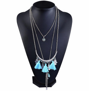 Pacific Tassel Bib Necklace