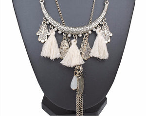 Pacific Tassel Bib Necklace