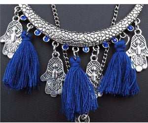 Pacific Tassel Bib Necklace