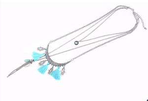 Pacific Tassel Bib Necklace